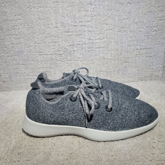 Allbirds Natural Gray Merino Wool Runners Sneaker Men's Size US 10, 11. LIKE NEW - Picture 3 of 11